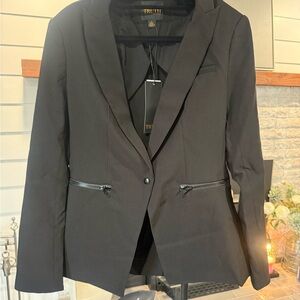 TRUTH Black Women's Single-Button Tailored Blazer